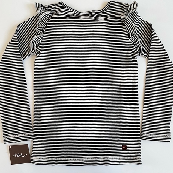 Tea Collection Ruffle Long Sleeve Tee Size - Picture 2 of 5